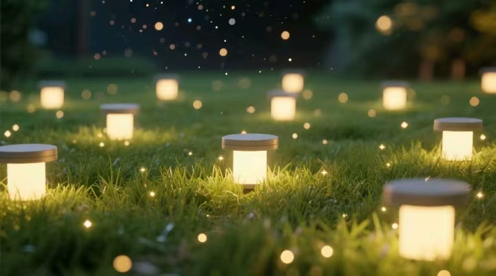 點(diǎn)綴夜色，讓草坪在夜晚煥發(fā)光彩
